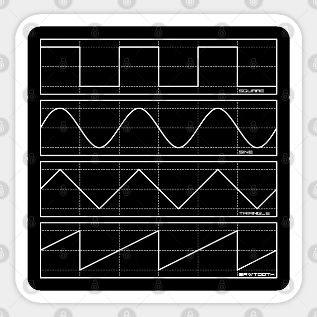 Synthesizer Waveform Chart Sticker by SunGraphicsLab